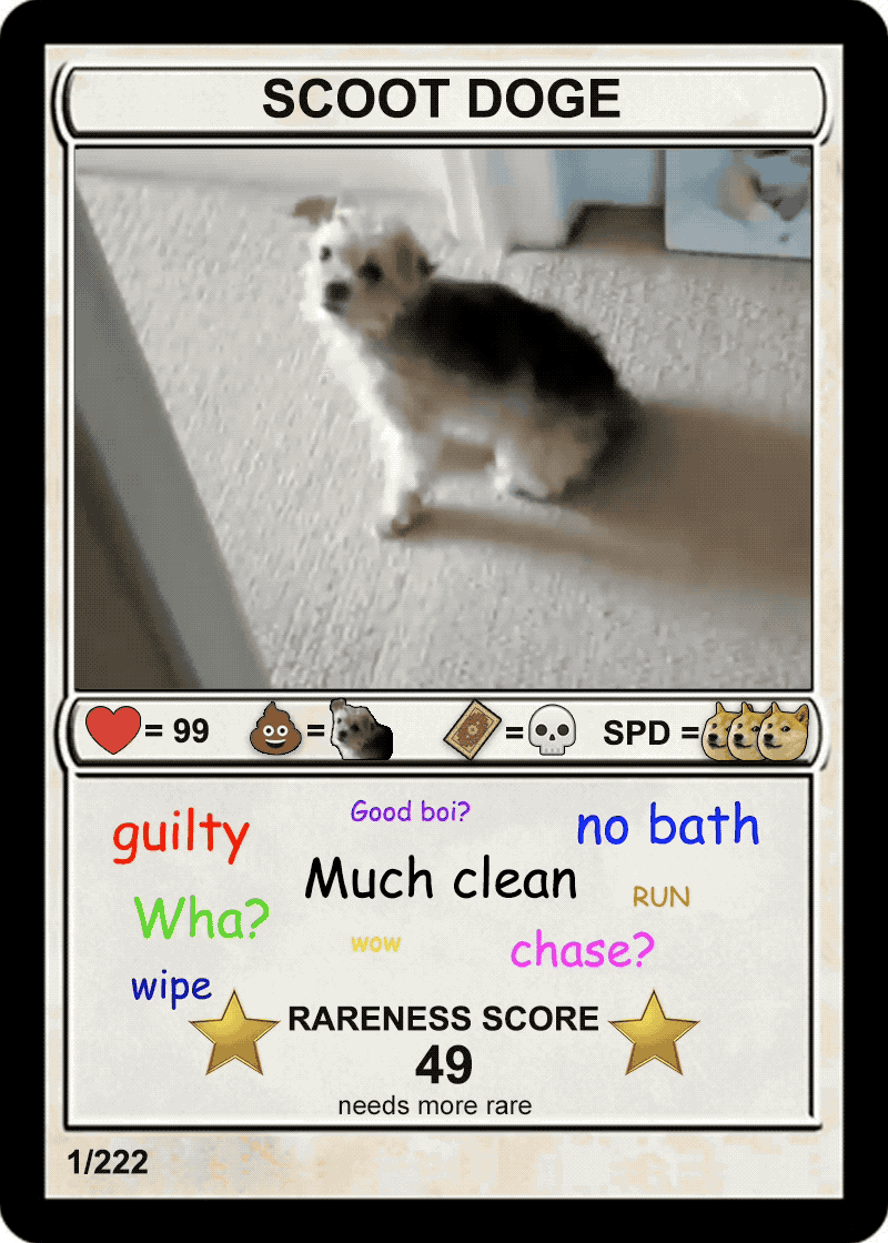 Rare Doge - SCOOTDOG - Series 7 Card 25